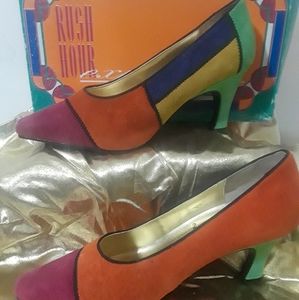 Vintage multi color heels